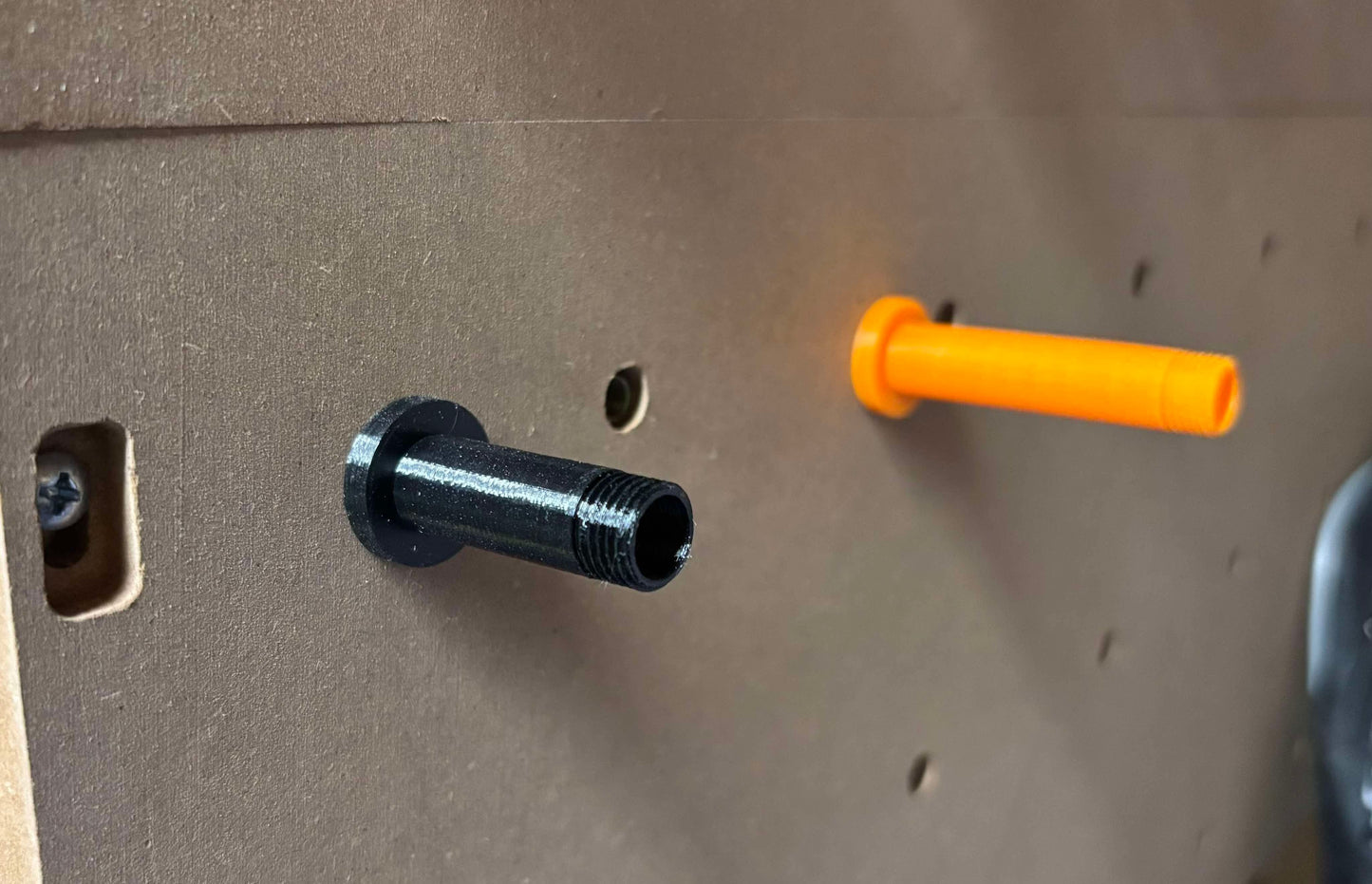 Fishing line spool holder for YakAttack BlackPak Pro.
