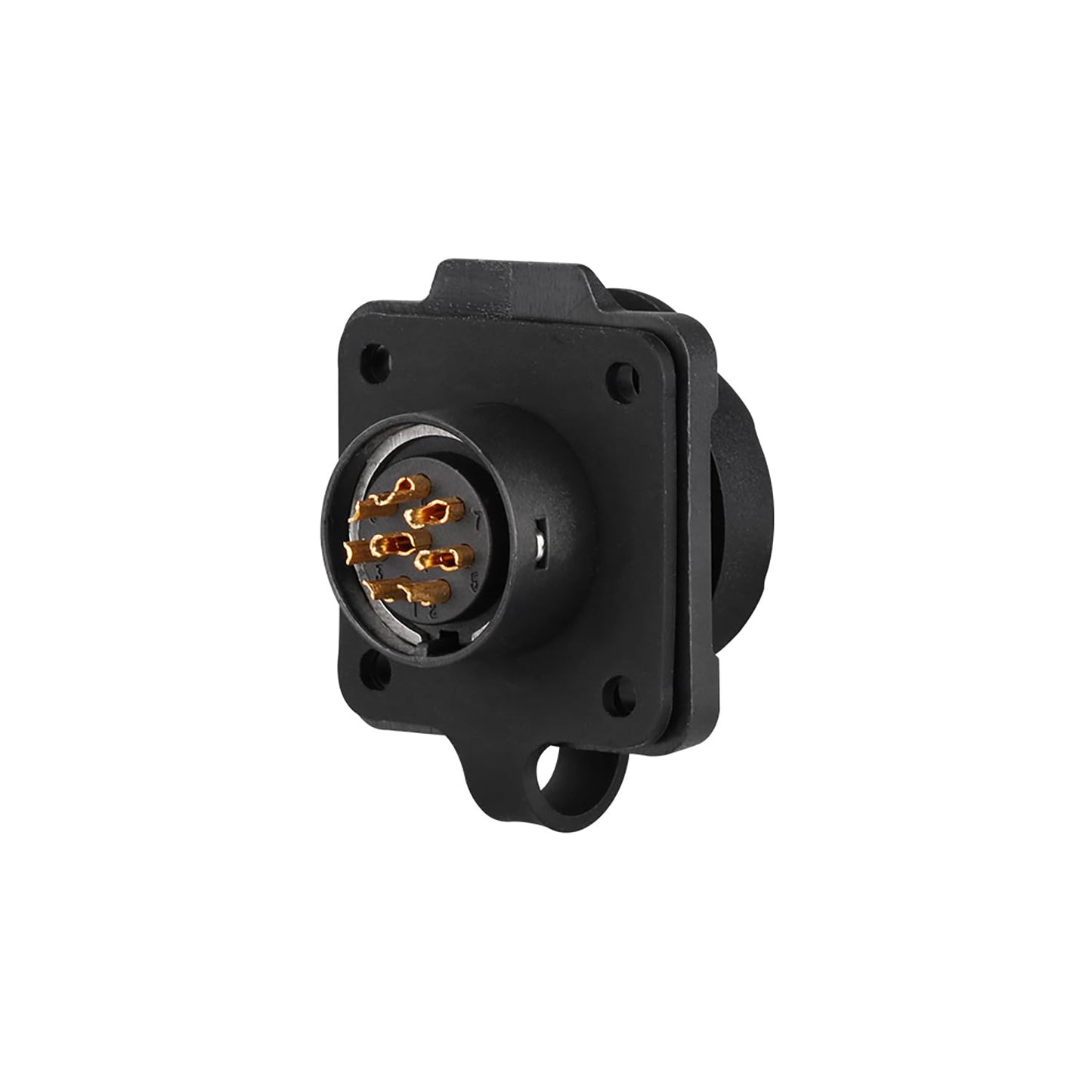 CNLINKO LP-16 IP68 Industrial Waterproof Connector Quick Plug Circular Connector PBT Plastic Shell Aviation Connector M16 2-9 Pin Flange Socket (2 Pin)