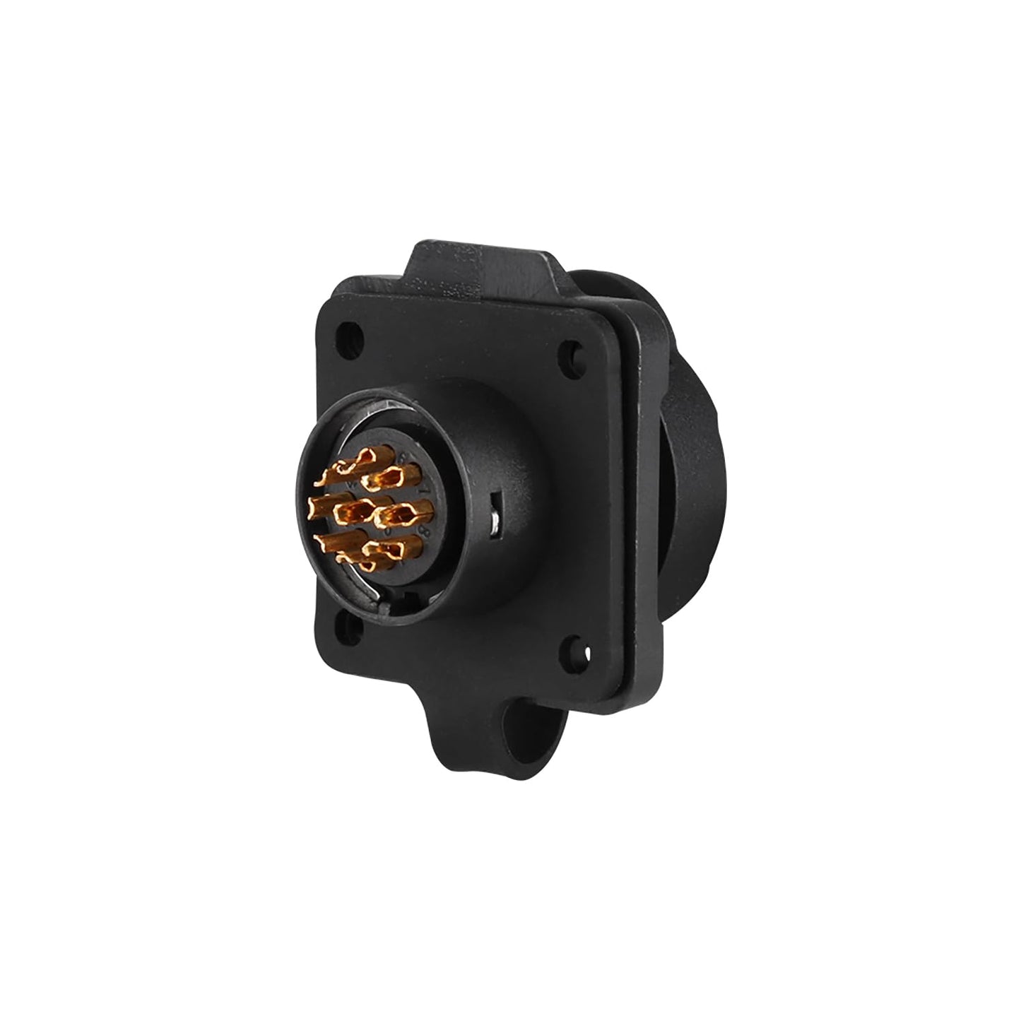 CNLINKO LP-16 IP68 Industrial Waterproof Connector Quick Plug Circular Connector PBT Plastic Shell Aviation Connector M16 2-9 Pin Flange Socket (2 Pin)