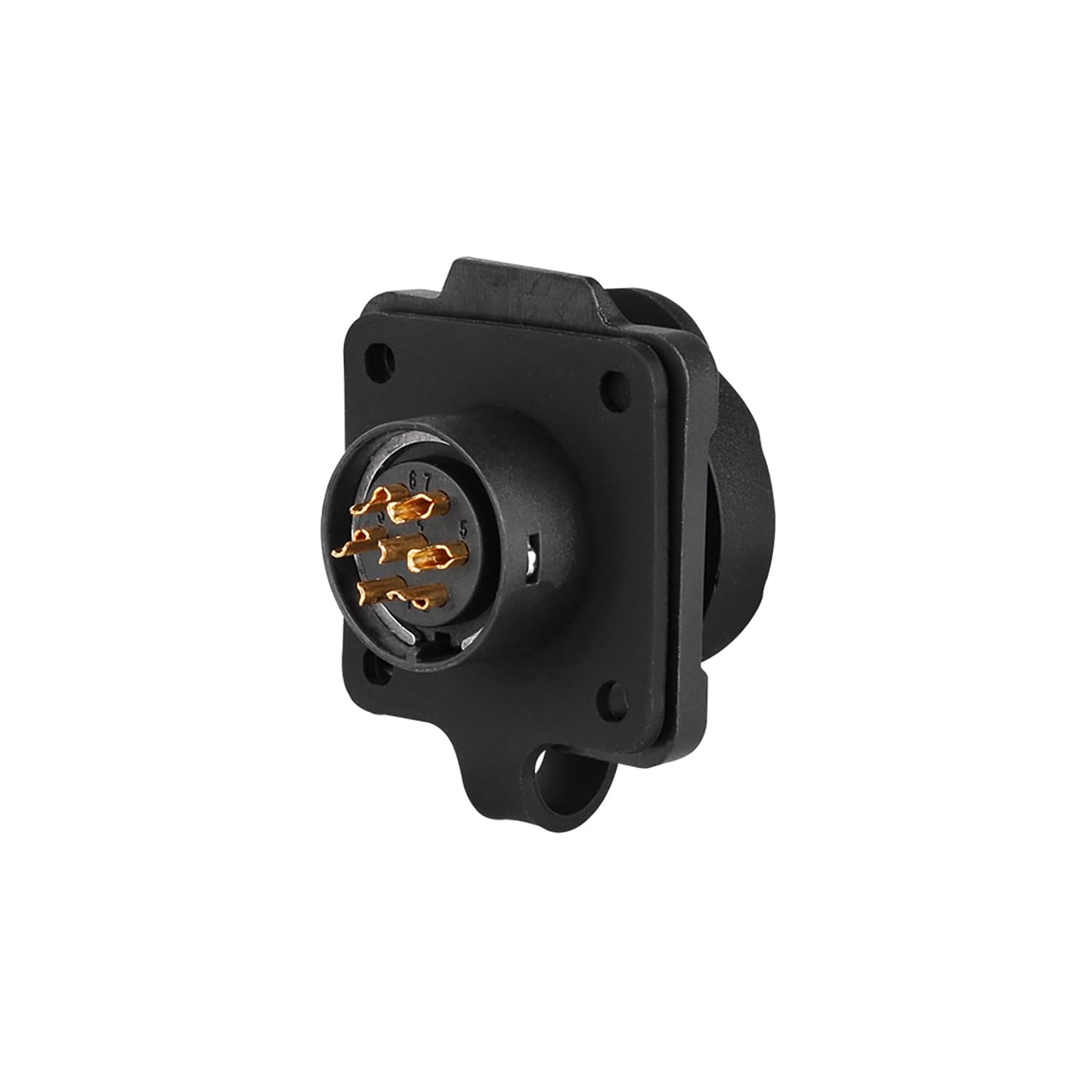 CNLINKO LP-16 IP68 Industrial Waterproof Connector Quick Plug Circular Connector PBT Plastic Shell Aviation Connector M16 2-9 Pin Flange Socket (2 Pin)