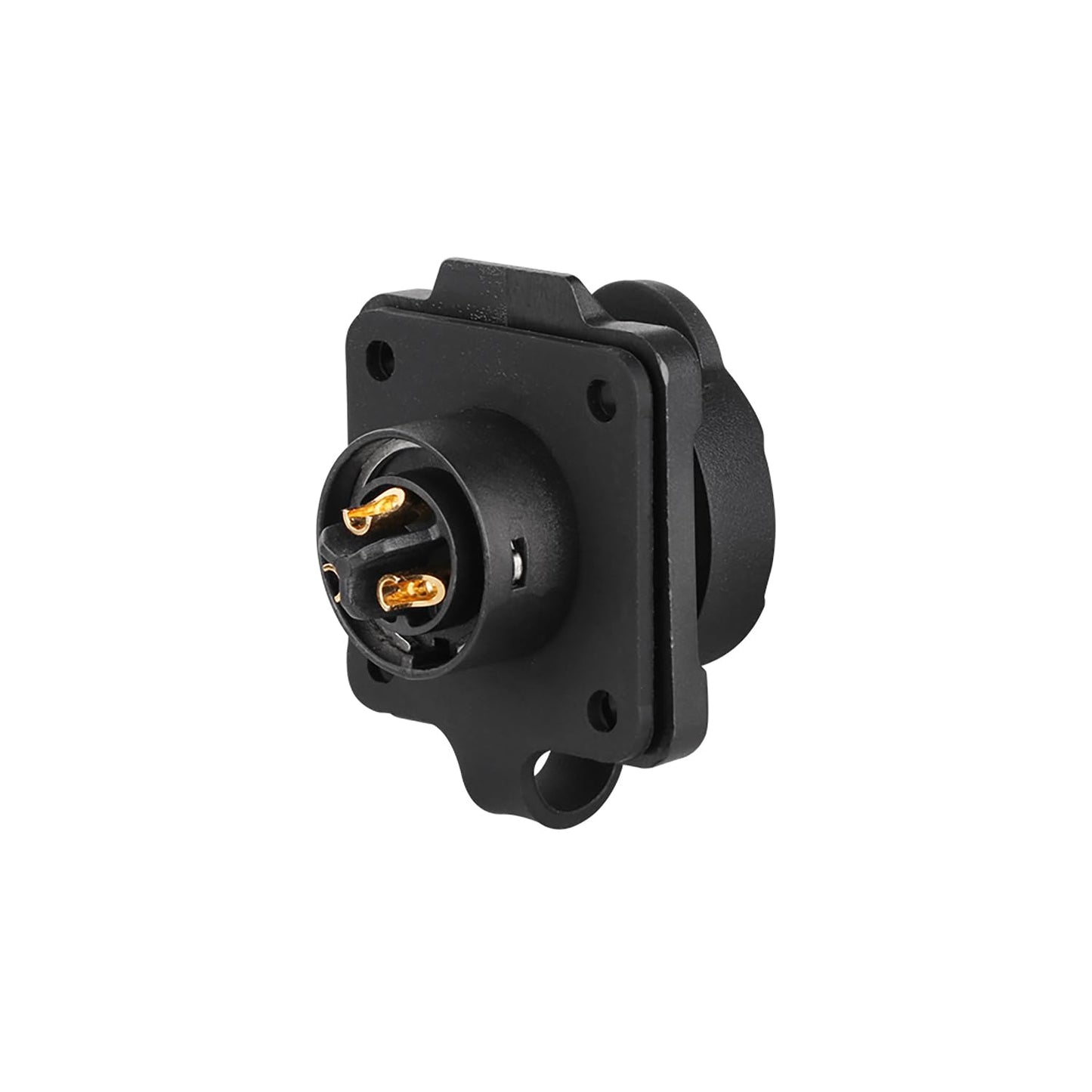 CNLINKO LP-16 IP68 Industrial Waterproof Connector Quick Plug Circular Connector PBT Plastic Shell Aviation Connector M16 2-9 Pin Flange Socket (2 Pin)