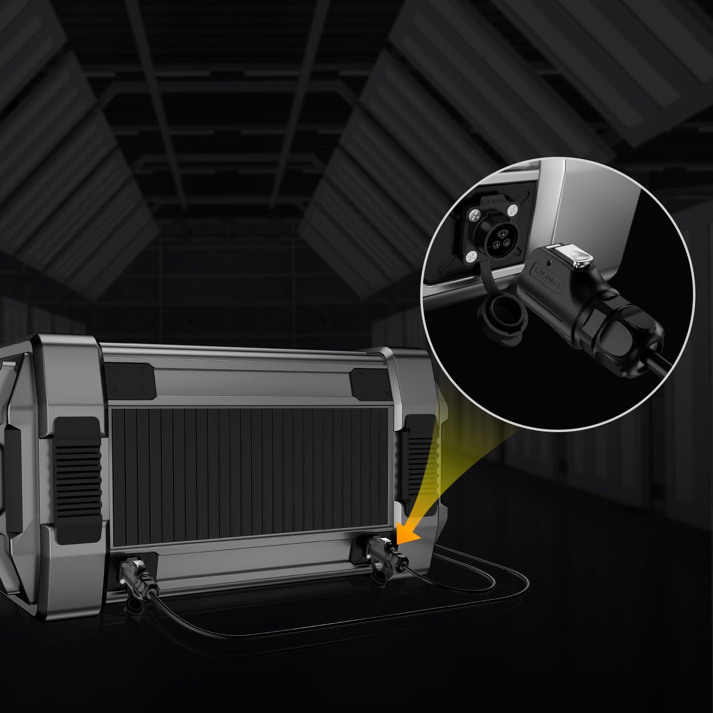 CNLINKO LP-16 IP68 Industrial Waterproof Connector Quick Plug Circular Connector PBT Plastic Shell Aviation Connector M16 2-9 Pin Flange Socket (2 Pin)